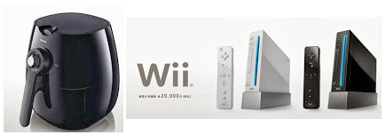 ▲フィリップス　ノンフライヤー　▲任天堂　Wii    などなどです。